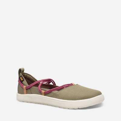 Dámské Slip On Teva Voya Infinity MJ Olivy Zelené / Červené Fialové - CZ593999